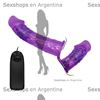 Arnes con doble dildo y vibracion